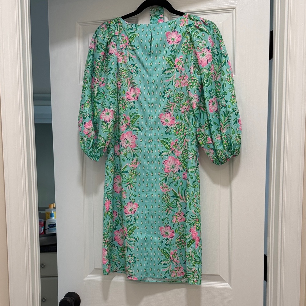 Lilly Pulitzer Barbara Floral Puff Sleeve Dress - NWT - Picture 3 of 8